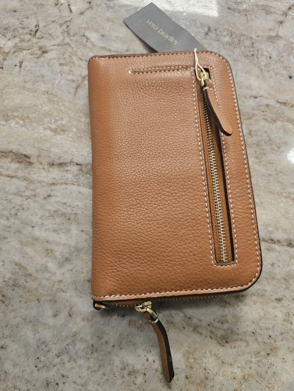 Vera Bradley Roasted Pecan Leather Large Tab Wallet NWT MSRP $145 - Picture 6 of 15